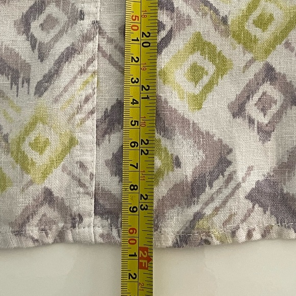 JM Collection Aztec Print Linen Blouse - Picture 9 of 9